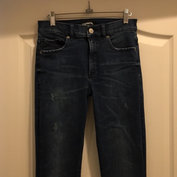 Express High Rise Stretch Plus Barely Boot Jeans - Picture 3 of 8